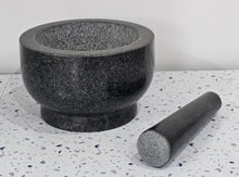 Load image into Gallery viewer, Granite Mortar &amp; Pestle Black
