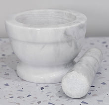 Load image into Gallery viewer, Marble Mortar &amp; Pestle Grey
