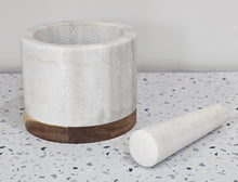 Load image into Gallery viewer, Marble Mortar &amp; Pestle White
