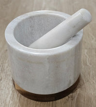 Load image into Gallery viewer, Marble Mortar &amp; Pestle White
