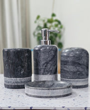 Load image into Gallery viewer, Marble Toothbrush Bucket Black

