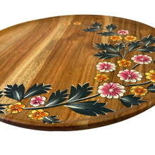 Load image into Gallery viewer, handpainted floral wooden serving plate, buy now at Vivre, Nelson, NZ
