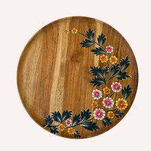 Load image into Gallery viewer, handpainted floral wooden serving plate, buy now at Vivre, Nelson, NZ
