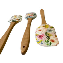 Load image into Gallery viewer, Floral spatulas for the shabby chic and country cottage kitchen, buy now at Vivre, Nelson, NZ
