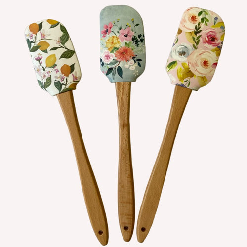 Floral spatulas for the shabby chic and country cottage kitchen, buy now at Vivre, Nelson, NZ