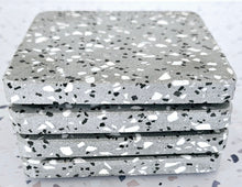 Load image into Gallery viewer, photo 2 of Modern Terrazzo-Style Square Drink Coasters – Set of 4

