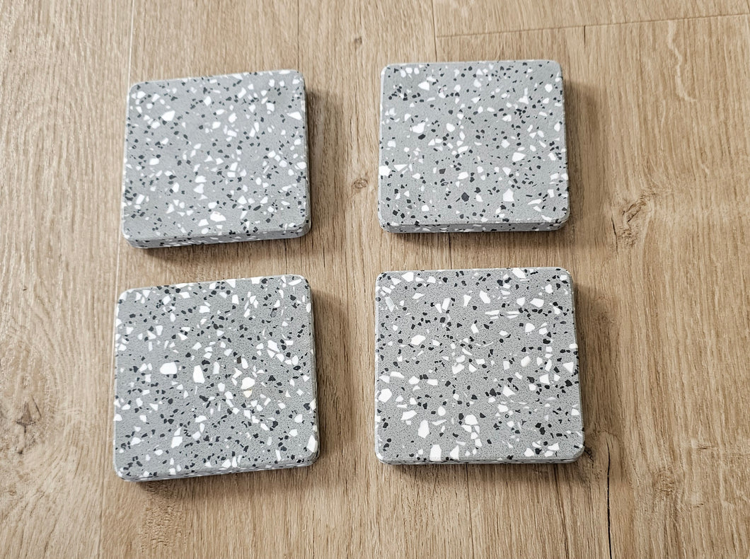 photo of Modern Terrazzo-Style Square Drink Coasters – Set of 4