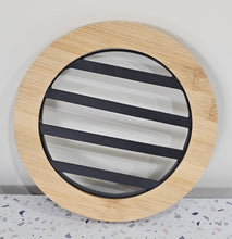 Load image into Gallery viewer, photo 3 of Round Bamboo &amp; Metal Trivet – Heat-Resistant Pot Mat

