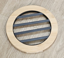 Load image into Gallery viewer, photo 4 of Round Bamboo &amp; Metal Trivet – Heat-Resistant Pot Mat
