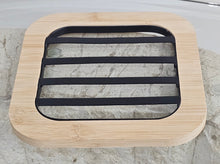 Load image into Gallery viewer, photo 1 of Square Wooden &amp; Metal Trivet – Heat-Resistant Kitchen Pot Mat
