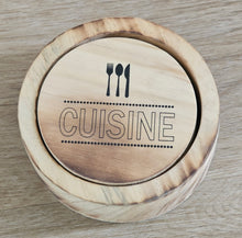 Load image into Gallery viewer, Product photo 3 of Round Wooden Coasters Set with Storage Holder
