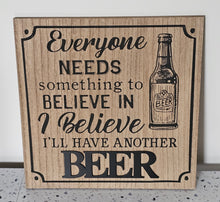 Load image into Gallery viewer, photo 3 of Rustic Wooden Beer Quote Sign

