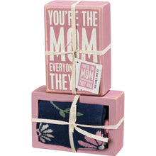 Load image into Gallery viewer, Box Sign and Socks for Mum You&#39;re the Mom everyone wishes they had, buy now at Vivre, Nelson, NZ

