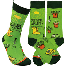 Load image into Gallery viewer, Fun funky socks, knee high and crew, for when you want socks with attitude, buy now at Vivre, Nelson, NZ. Great practical and attractive gift idea.
