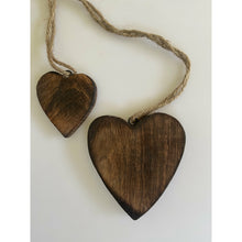 Load image into Gallery viewer, Shabby chic wooden hanging hearts cluster, buy now at Vivre, Nelson, NZ
