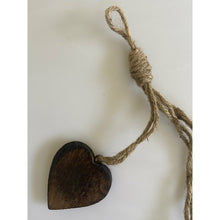 Load image into Gallery viewer, Shabby chic wooden hanging hearts cluster, buy now at Vivre, Nelson, NZ
