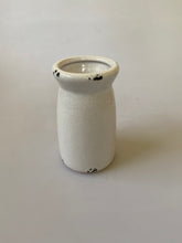 Load image into Gallery viewer, shabby chic country cottage styled milk bottle vase, buy now at Vivre, Nelson, NZ

