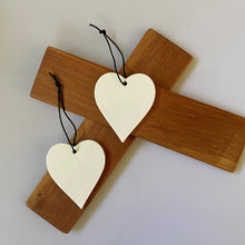 Load image into Gallery viewer, White Ceramic Hanging Heart at Vivre, NZ, browse our Hearts Collection
