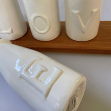 Load image into Gallery viewer, Love Ceramic Milk Bottle Set at Vivre, Nelson, NZ for floral shabby chic themed homewares and home accessories
