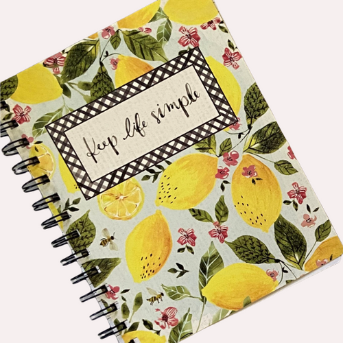 Notebook Journal featuring Lemons and Leaves Keep Life Simple at Vivre, Nelson, NZ