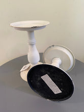 Load image into Gallery viewer, Cream distressed shabby chic styled candle holder buy now at Vivre, Nelson, NZ
