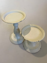 Load image into Gallery viewer, Cream distressed shabby chic styled candle holder buy now at Vivre, Nelson, NZ
