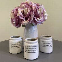 Load image into Gallery viewer, White Cottage Stoneware Jugs, Crocks, Pots Country Cottage buy now at Vivre, Nelson, NZ
