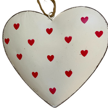 Load image into Gallery viewer, White and Red Heart Hanging Heart buy now at Vivre, Nelson, NZ
