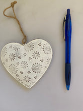 Load image into Gallery viewer, White Flower Hanging Heart, buy now at Vivre, Nelson, NZ
