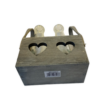 Load image into Gallery viewer, shabby chic styled vases in a wooden tray, buy now at Vivre, Nelson, NZ
