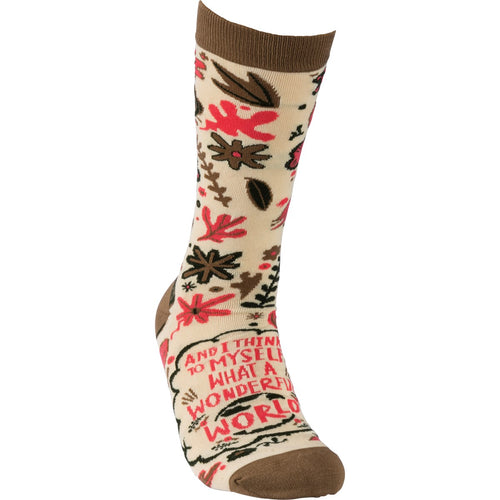 Fun funky socks, knee high and crew, for when you want socks with attitude, buy now at Vivre, Nelson, NZ. Great practical and attractive gift idea.