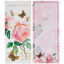 Load image into Gallery viewer, Shabby chic styled rose shopping list memo pad, buy now at Vivre, Nelson, NZ
