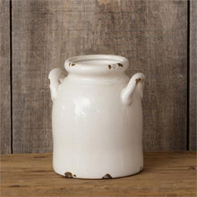 Load image into Gallery viewer, shabby chic country cottage styled white crock, buy now at Vivre, Nelson, NZ
