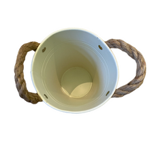 Load image into Gallery viewer, Shabby chic country styled bucket vase, buy now at Vivre, Nelson, NZ
