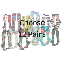 Load image into Gallery viewer, Choose 12 pair of fun funky socks with attitude from Vivre, Nelson NZ and save 30%
