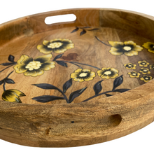 Load image into Gallery viewer, Hand painted floral mango wood serving tray, buy now at Vivre, Nelson, NZ
