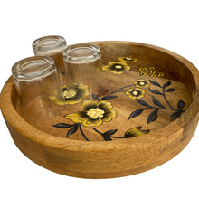 Load image into Gallery viewer, Hand painted floral mango wood serving tray, buy now at Vivre, Nelson, NZ
