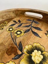 Load image into Gallery viewer, Hand painted floral mango wood serving tray, buy now at Vivre, Nelson, NZ
