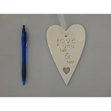 Load image into Gallery viewer, Ceramic Heart love you lots and lots at Vivre, Nelson, NZ
