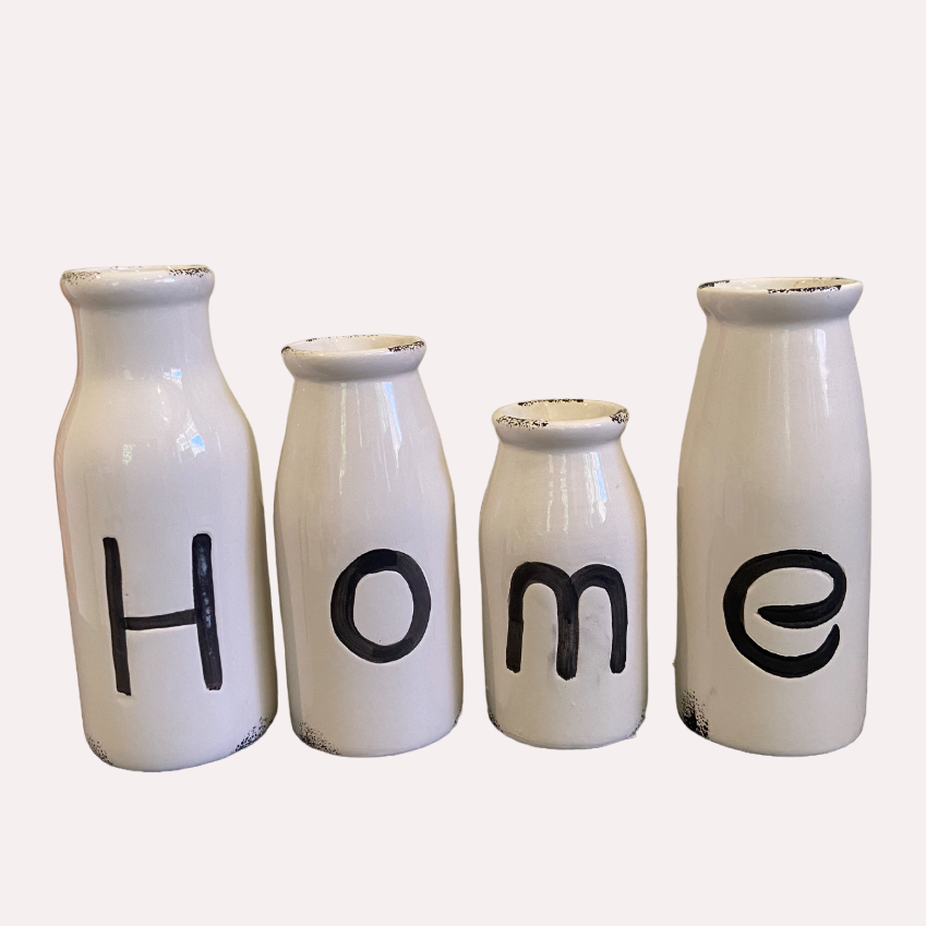 HOME Ceramic Milk Bottle Set
