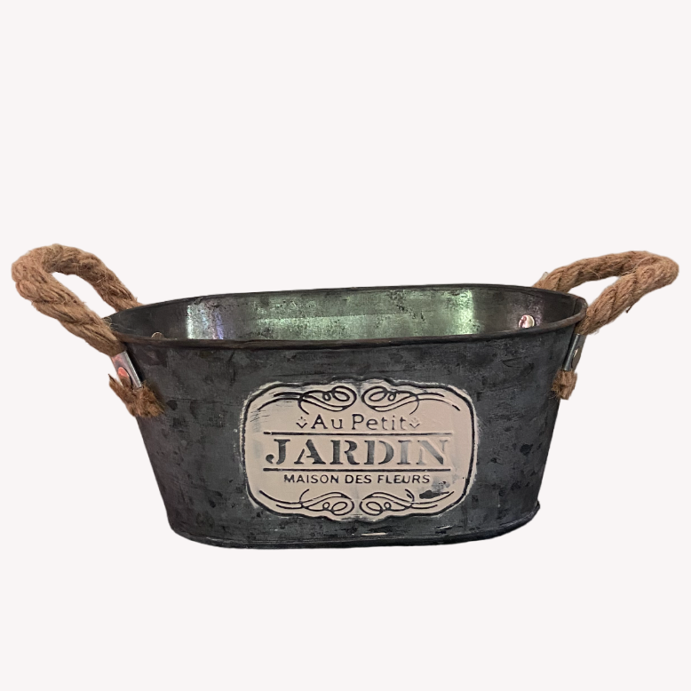 Jardin Metal Planter French shabby chic buy now at Vivre, Nelson, NZ