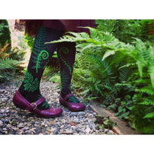 Load image into Gallery viewer, Ferns &amp; Fiddleheads Knee High Socks
