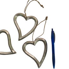 Load image into Gallery viewer, Silver Metal Hanging Heart buy now at Vivre, Nelson, NZ
