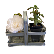Load image into Gallery viewer, Square Vases in Metal Frame
