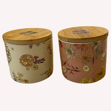 Load image into Gallery viewer, Floral Storage Pots Set of 2
