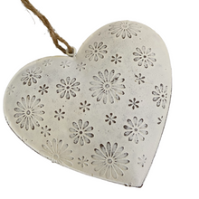 Load image into Gallery viewer, White Flower Hanging Heart, buy now at Vivre, Nelson, NZ
