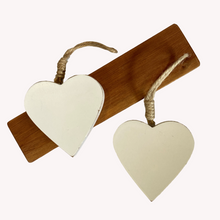 Load image into Gallery viewer, White Wooden Hanging Heart
