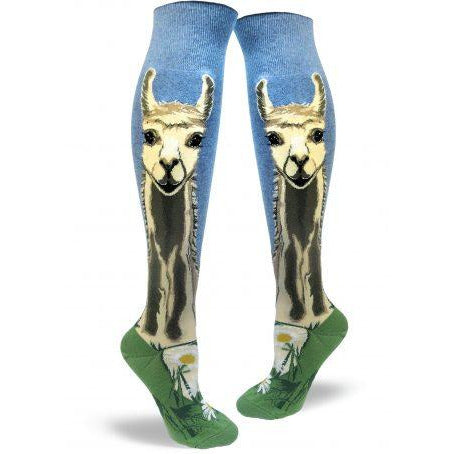 Fun, funky socks in knee high and crew, fabulous styles buy now at Vivre, Nelson, NZ. Sloths, strawberries, poppies, and more