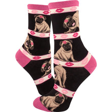 Load image into Gallery viewer, Pugs and Kisses Crew Socks
